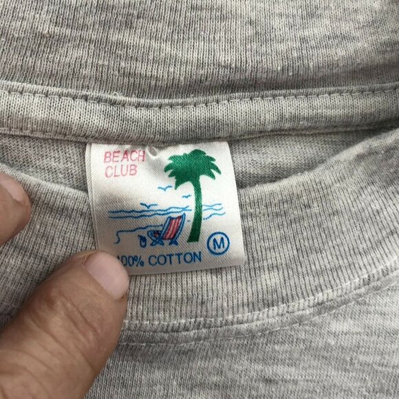 Beach Club Mens St. Maarten Sailing Paradise T-Shirt Medium Gray Graphic Tee - Picture 3 of 9